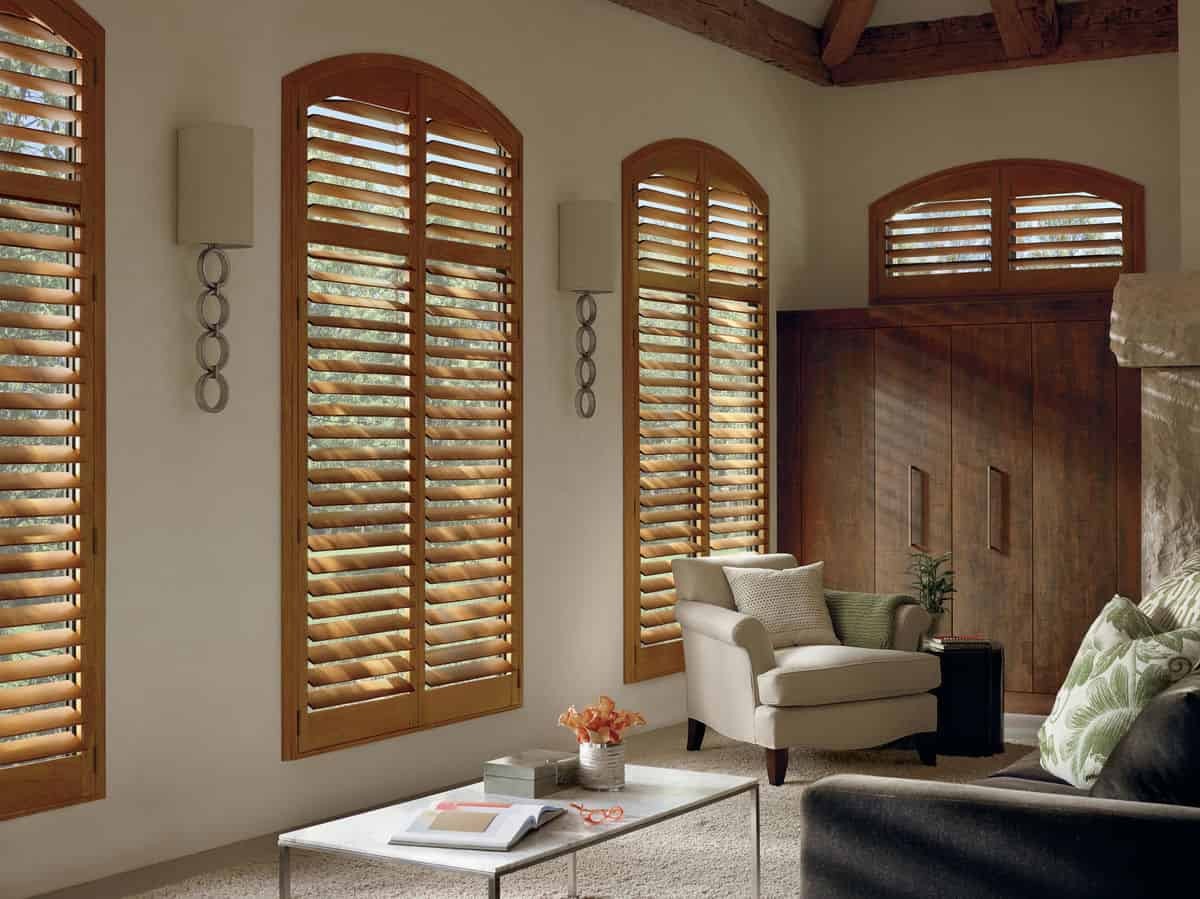 Hunter Douglas Heritance® Hardwood Shutters, arched window treatments, custom shutters near Incline Village, Nevada (NV)